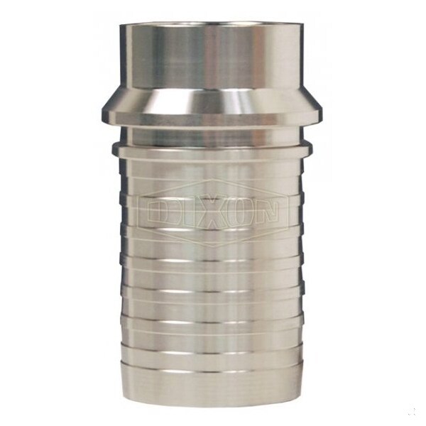 Dixon Sanitary Crimp Stem, 4 in Nominal, Tube Weld x Hose Shank End Style, 316 SS, Domestic CTER400 - main